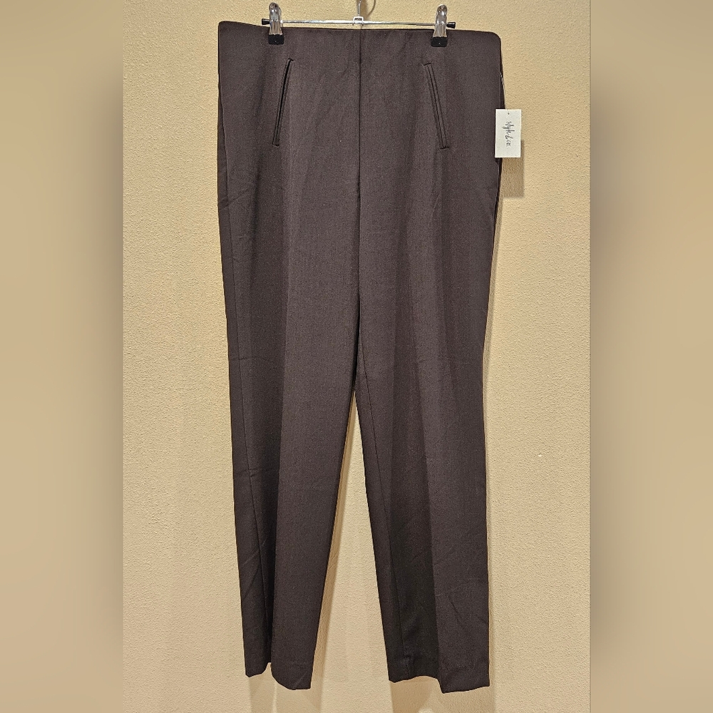New Style & Co. Women's Dark Forrest Green Tummy Control Dress Pants, Size 12S